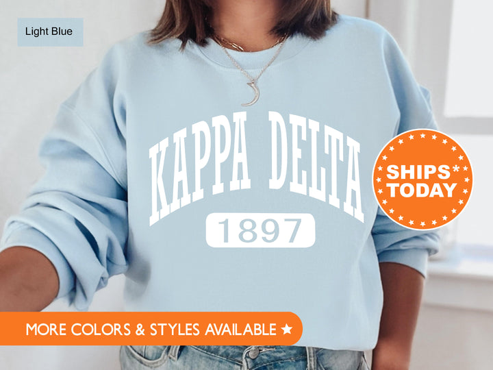 Kappa Delta Athletic Sorority Sweatshirt | Kay Dee Merch | Sorority Gift | Kappa Delta Hoodie | Big Little Reveal | Sorority Gift