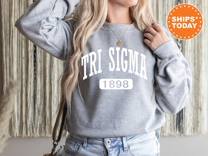 Sigma Sigma Sigma Athletic Sorority Sweatshirt | Tri Sigma Sweatshirt | Greek Apparel | Big Little | Sorority Merch | Tri Sig Hoodie  7329g