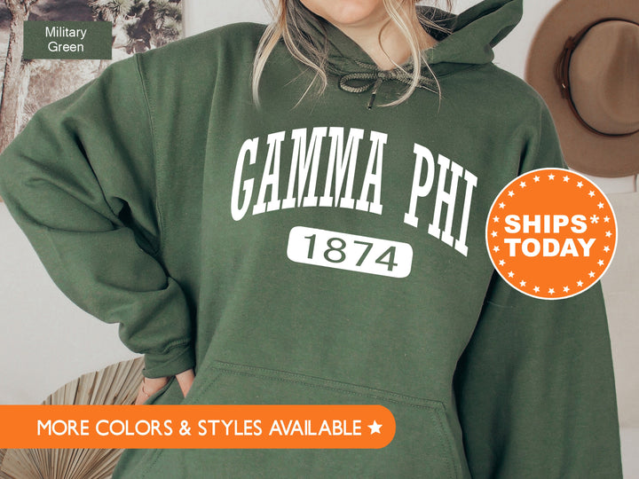 Gamma Phi Beta Athletic Sorority Sweatshirt | Gamma Phi Sweatshirt | GPHI Sorority Hoodie | Big Little Reveal Gift | Sorority Merch