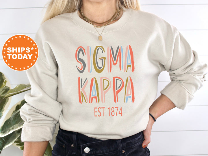 Sigma Kappa Olivia Sorority Sweatshirt | Trendy Sigma Kappa Sweatshirt | Sorority Hoodie | Sig Kap Initiation | Big Little Reveal