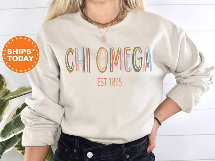 Chi Omega Olivia Sorority Sweatshirt | Chi O Recruitment Gift | XO Sorority Merch | Bid Day Gift | Big Little Reveal | Greek Apparel