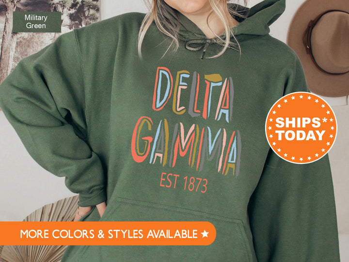 Delta Gamma Olivia Sorority Sweatshirt | Dee Gee Initiation | DG Big Little Gift | Bid Day Basket | Greek Apparel | Sorority Hoodie
