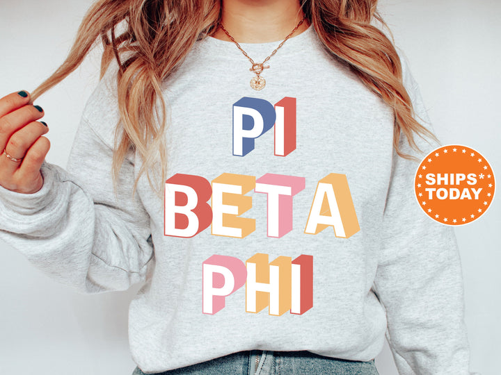 Pi Beta Phi Loud Box Sorority Sweatshirt | Pi Phi Retro Sweatshirt | Sorority Gifts | Pi Phi Sorority Apparel | Big Little Reveal _ 5579g