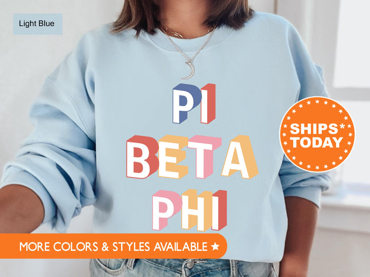 Pi Beta Phi Loud Box Sorority Sweatshirt | Pi Phi Retro Sweatshirt | Sorority Gifts | Pi Phi Sorority Apparel | Big Little Reveal _ 5579g