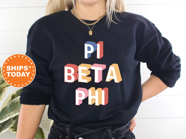Pi Beta Phi Loud Box Sorority Sweatshirt | Pi Phi Retro Sweatshirt | Sorority Gifts | Pi Phi Sorority Apparel | Big Little Reveal _ 5579g