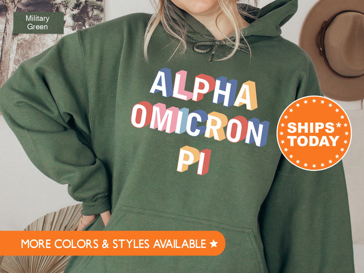 Alpha Omicron Pi Loud Box Sorority Sweatshirt | Alpha O Retro Sweatshirt | Sorority Gift | AOPI Sorority Apparel | Big Little Reveal _ 5563g