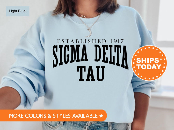 Sigma Delta Tau Founding Sorority Sweatshirt | Sigma Delta Tau Merch | Sigma Delta Tau Hoodie | Sig Delt Sweatshirt | Greek Apparel _ 5463g