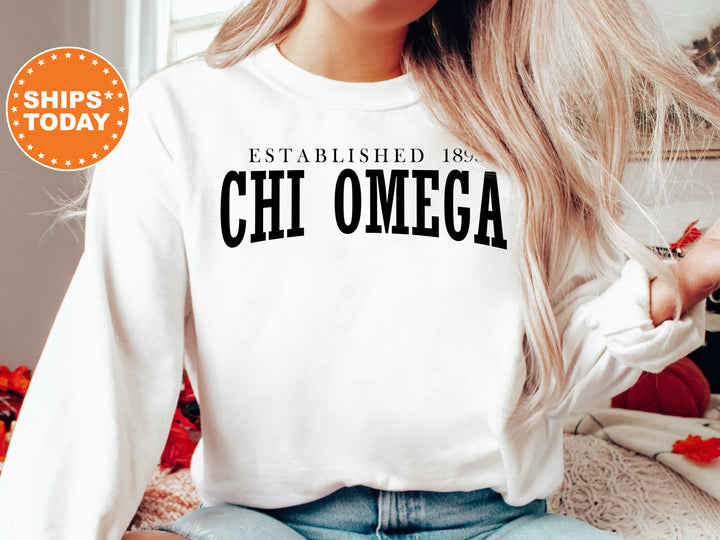 Chi Omega Founding Sorority Sweatshirt | Chi Omega Hoodie | Chi Omega Merch | Chi O Sweatshirt | XO Greek Apparel | Big Little Gift  _ 5451g
