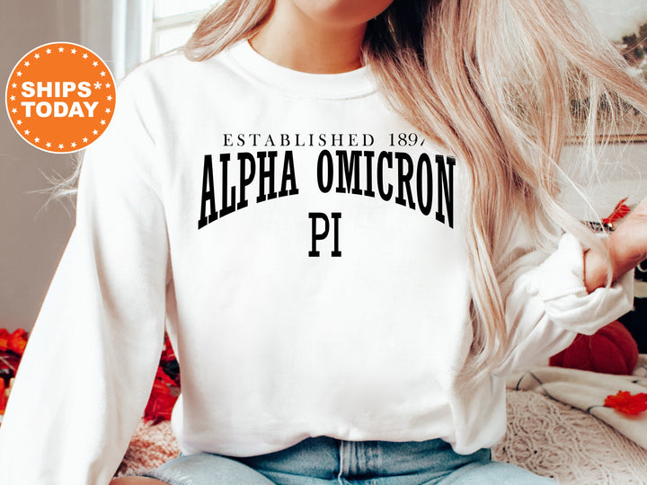 Alpha Omicron Pi Founding Sorority Sweatshirt | Alpha Omicron Pi Hoodie | Alpha O Sweatshirt | AOPi Greek Apparel | Big Little Gift _ 5446g