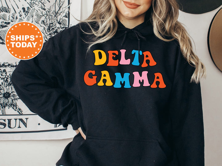 Delta Gamma Disco Retro Sorority Sweatshirt | Delta Gam Retro Sweatshirt | Dee Gee Merch | DG Greek Apparel | Big Little Reveal _ 7499g