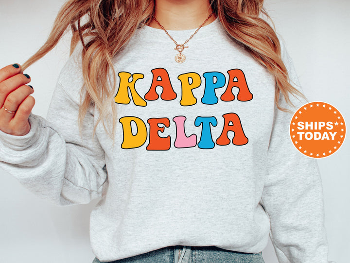 Kappa Delta Disco Retro Sorority Sweatshirt | Kay Dee Retro Sweatshirt | KD Initiation Gift | Sorority Big Little | Bid Day Basket _ 7504g