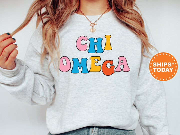 Chi Omega Disco Retro Sorority Sweatshirt | Chi O Retro Sweatshirt | XO Sorority Hoodie | Chi Omega Apparel | Big Little Reveal Gift _ 7497g
