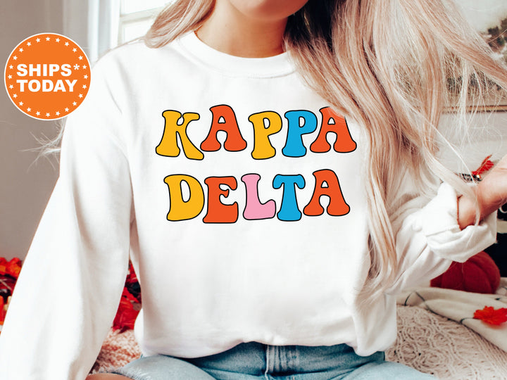 Kappa Delta Disco Retro Sorority Sweatshirt | Kay Dee Retro Sweatshirt | KD Initiation Gift | Sorority Big Little | Bid Day Basket _ 7504g