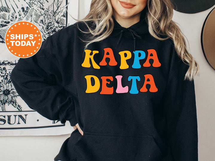 Kappa Delta Disco Retro Sorority Sweatshirt | Kay Dee Retro Sweatshirt | KD Initiation Gift | Sorority Big Little | Bid Day Basket _ 7504g
