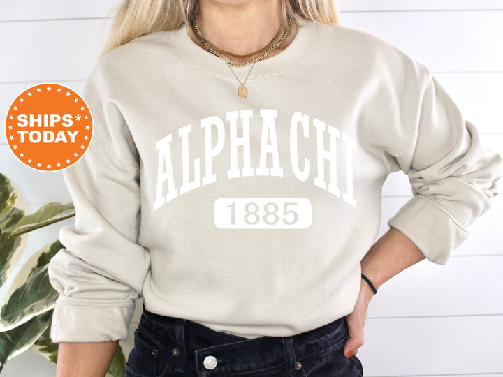 Alpha Chi Omega Athletic Sorority Sweatshirt | Alpha Chi Crewneck Sweatshirt | ACHIO Greek Apparel | AXO Hoodie | Big Little Gifts