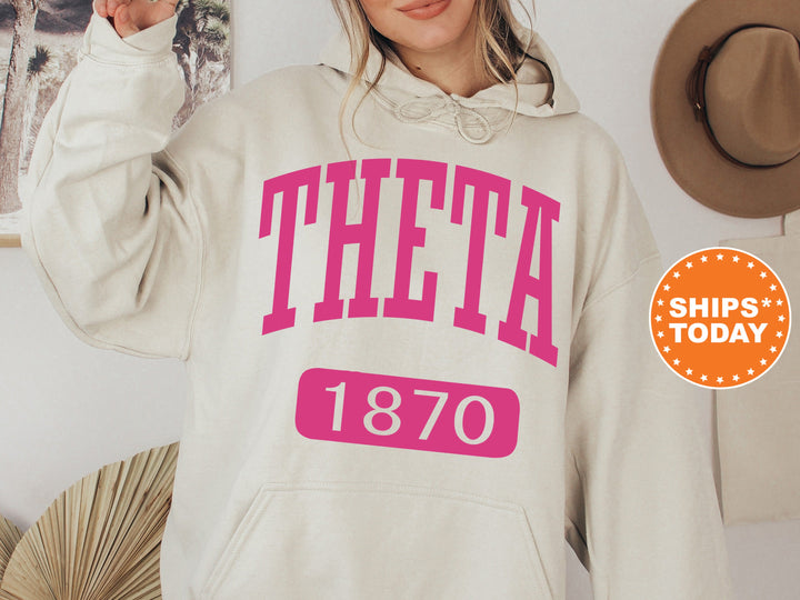 Kappa Alpha Theta Pink Baseball Sorority Sweatshirt | Kappa Alpha Theta Hoodie | Theta Sorority Merch | Big Little Reveal Gift