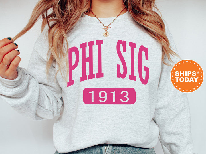 Phi Sigma Sigma Pink Baseball Sorority Sweatshirt | Phi Sigma Sigma Hoodie | Phi Sig Sweatshirt | Big Little Reveal | Sorority Gifts
