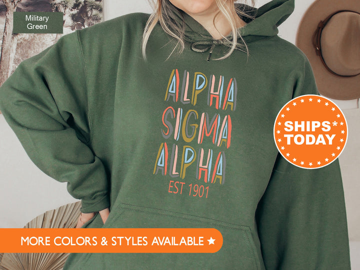 Alpha Sigma Alpha Olivia Sorority Sweatshirt | ASA Sorority Hoodie | Trendy Sweatshirt | Sorority Gift | Big Little Reveal