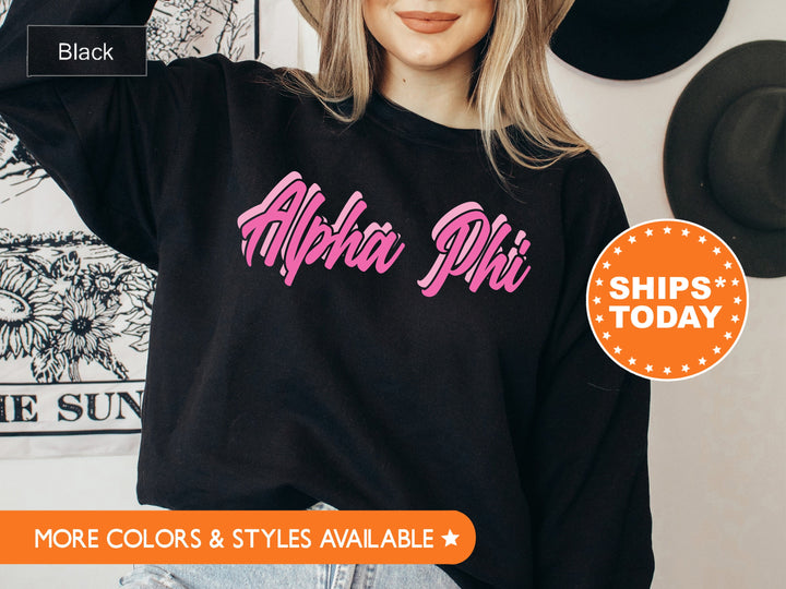 Alpha Phi Charlotte Sorority Sweatshirt | Alpha Phi Sweatshirt | APHI Sorority Crewneck | Big Little Gift | Sorority Merch | Bid Day Gift 5693g