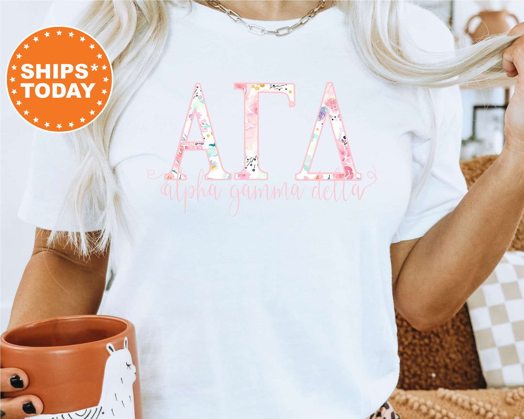 Alpha Gamma Delta Simply Paisley Sorority T-Shirt | Alpha Gam Comfort Colors Shirt | Greek Letters | Sorority Letters | Big Little Reveal _ 5159g
