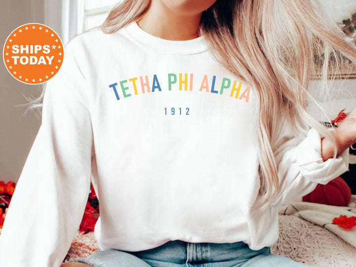 Theta Phi Alpha Retro and Year Sorority Sweatshirt | Theta Phi Retro Sweatshirt | Sorority Hoodie | Big Little Sorority Reveal _ 8240g