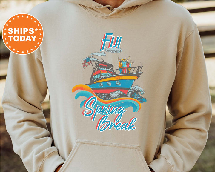 FIJI Boating Spring Break Fraternity Sweatshirt | Phi Gamma Delta Crewneck Sweatshirt | FIJI Fraternity Hoodie | College Apparel  _ 6799g