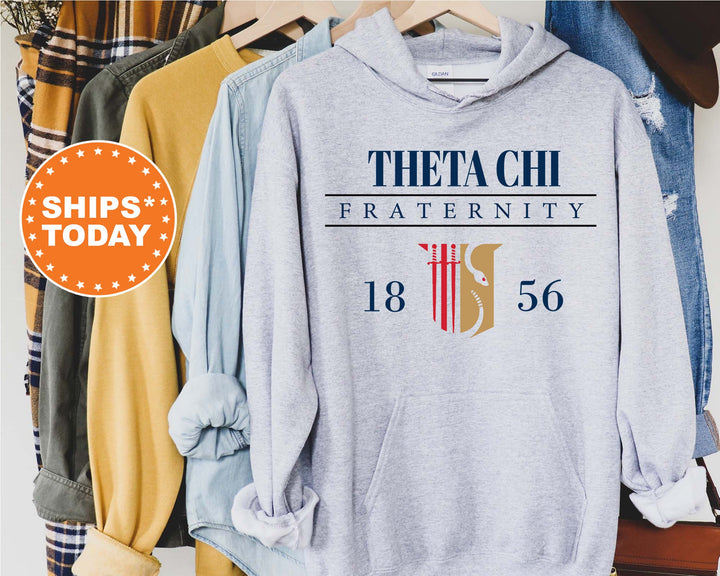 Theta Chi Large Crest Fraternity Sweatshirt | Theta Chi Hoodie | Theta Chi Fraternity Crest | Greek Apparel | Theta Chi Gift