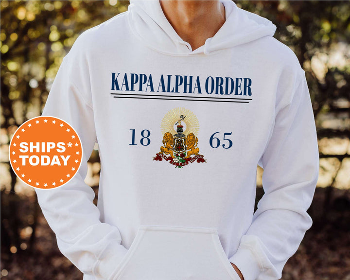 Kappa Alpha Order Large Crest Fraternity Sweatshirt | Kappa Alpha Hoodie | Kappa Alpha Order Fraternity Crest | Greek Apparel