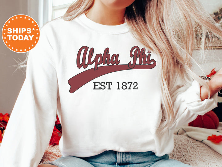 Alpha Phi Baseball Sports Sorority Sweatshirt | Alpha Phi Sweatshirt | APHI Hoodie | APHI Merch | Sorority Apparel | Big Little Gift _ 5513g