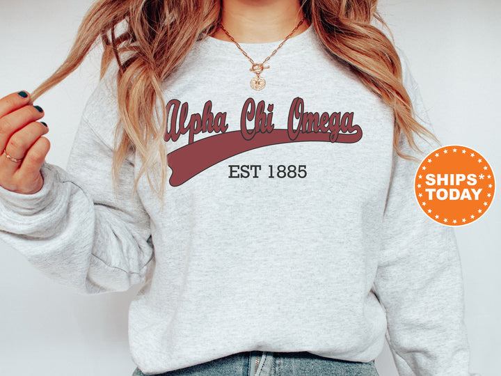 Alpha Chi Omega Baseball Sports Sorority Sweatshirt | Alpha Chi Omega Sweatshirt | Alpha Chi Merch | AXO Crewneck | Big Little Gift _ 5508g