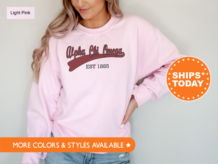 Alpha Chi Omega Baseball Sports Sorority Sweatshirt | Alpha Chi Omega Sweatshirt | Alpha Chi Merch | AXO Crewneck | Big Little Gift _ 5508g