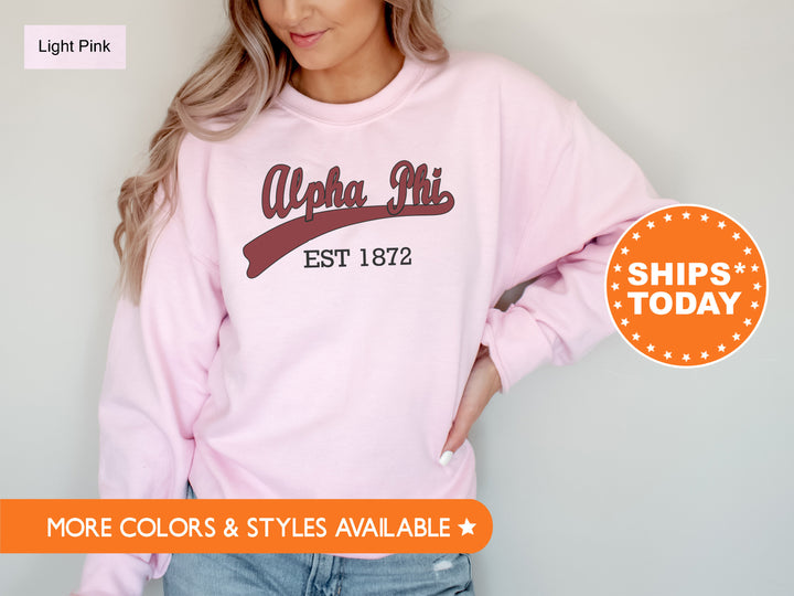 Alpha Phi Baseball Sports Sorority Sweatshirt | Alpha Phi Sweatshirt | APHI Hoodie | APHI Merch | Sorority Apparel | Big Little Gift _ 5513g