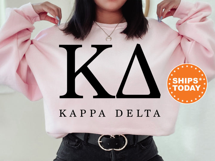 Kappa Delta Sweet and Simple Sorority Sweatshirt | Kappa Delta Greek Letters Sorority Crewneck | Kay Dee Sorority Letters | Greek Apparel