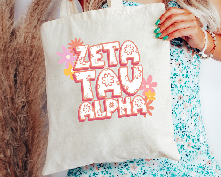 Zeta Tau Alpha LilyLovely Sorority Tote Bag | ZETA Sorority Bag | ZETA Tote Bag | Beach Bag | Big Little | Bid Day | Sorority Gifts _ 15052g