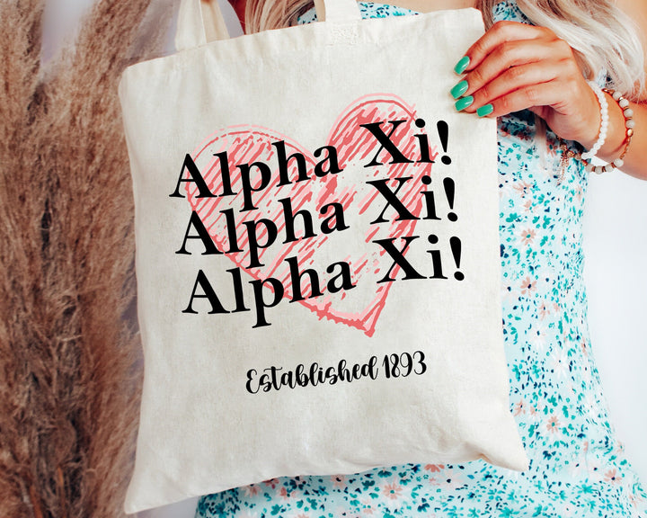 Alpha Xi Delta Balloon Bliss Sorority Tote Bag | Alpha Xi College Sorority Bag | AXID Tote Bag | Big Little Sorority | Beach Bag _ 14983g