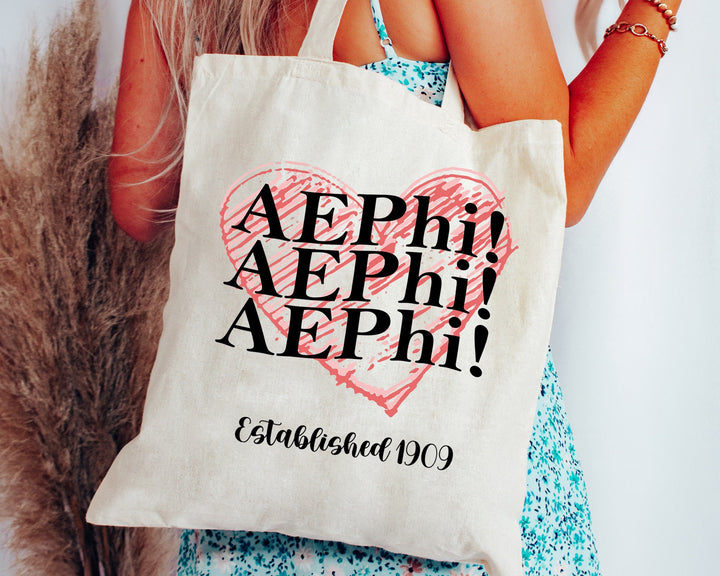 Alpha Epsilon Phi Balloon Bliss Sorority Tote Bag | AEPHI College Sorority Bag | AEPHI Tote Bag | Big Little Sorority | Beach Bag _ 14977g