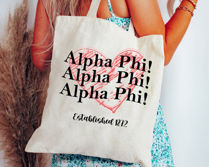 Alpha Phi Balloon Bliss Sorority Tote Bag | Alpha Phi College Sorority Bag | APHI Tote Bag | Big Little Sorority Gifts | Beach Bag _ 14980g