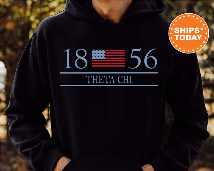Theta Chi Flag Year Fraternity Sweatshirt | Theta Chi Hoodie | Fraternity Gift | OX Greek Sweatshirt | College Apparel _ 6013g
