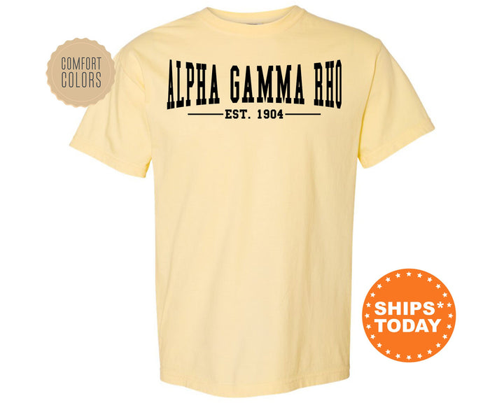 Alpha Gamma Rho Concave Fraternity T-Shirt | AGR Comfort Colors Fraternity Shirt | Frat Bid Day Shirt | College Greek Apparel _ 6573g