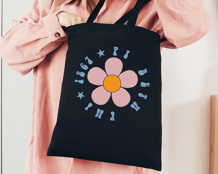 Pi Beta Phi Petal Print Sorority Tote Bag | Pi Beta Phi Sorority Bag | Phi Sig Tote Bag | Big Little Gift | Sorority Merch _ 15073g