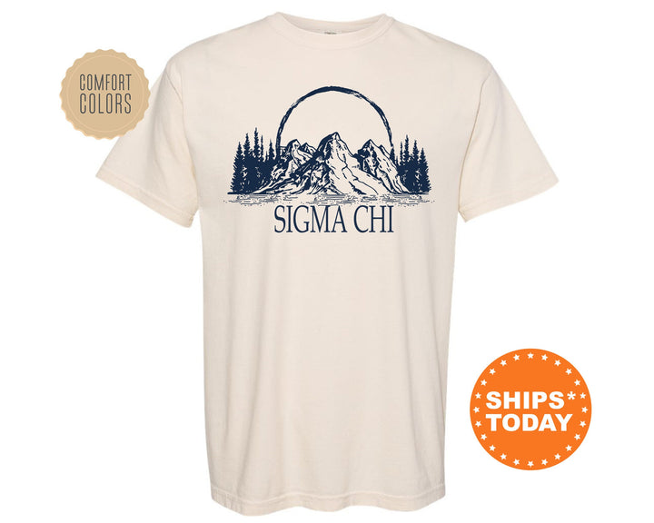 Sigma Chi Epic Mountains Fraternity T-Shirt | Sigma Chi Greek Shirt | Fraternity Gift | College Greek Apparel | Comfort Colors Tee _ 6224g