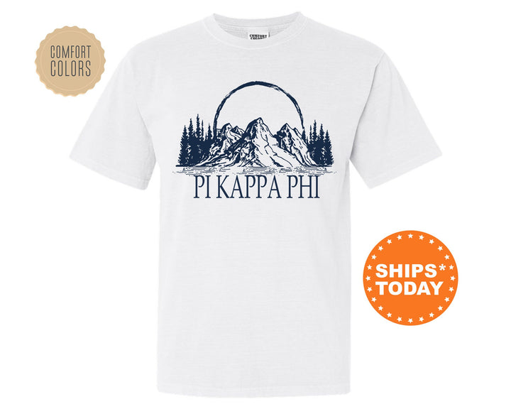 Pi Kappa Phi Epic Mountains Fraternity T-Shirt | Pi Kapp Greek Shirt | Fraternity Gift | College Greek Apparel | Comfort Colors Tee _ 6221g