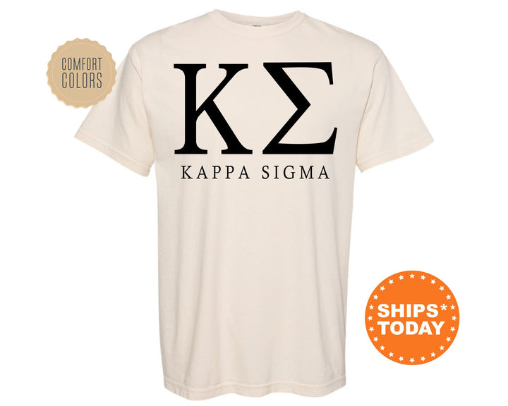 Kappa Sigma Block Letter Fraternity T-Shirt | Kappa Sig Greek Letters Shirt | Fraternity Letters | College Apparel | Comfort Colors Tee _ 6059g