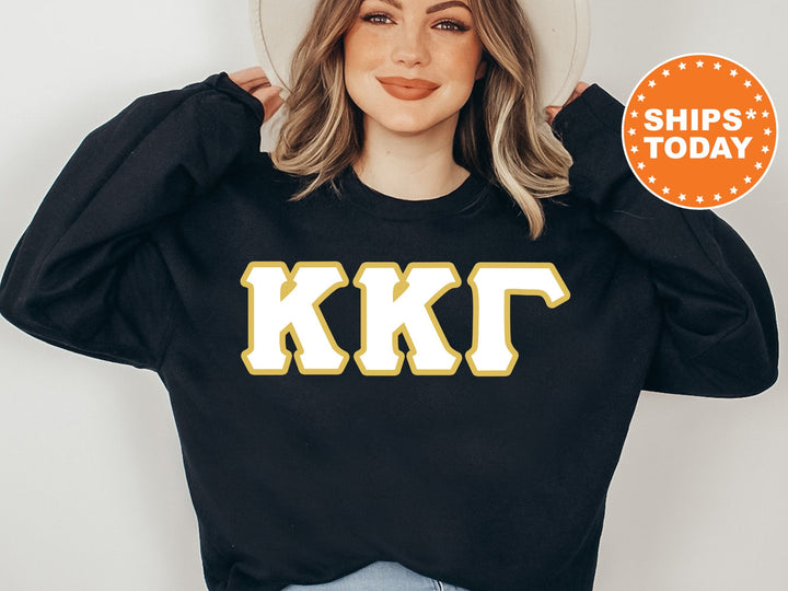 Kappa Kappa Gamma Simply Gold Sorority Sweatshirt | Kappa Greek Letters | Sorority Letters | Big Little Gift | Custom Sorority Crewneck