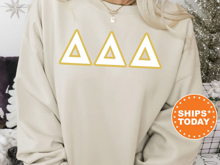 Delta Delta Delta Simply Gold Sorority Sweatshirt | Tri Delta Greek Letters | Sorority Letters | Big Little Gift | Custom Sorority Crewneck