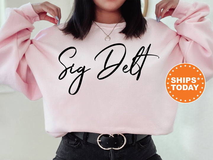 Sigma Delta Tau Nickname Sorority Sweatshirt | Sig Delt Sorority Apparel | Big Little Gift | Sorority Merch | College Greek Apparel