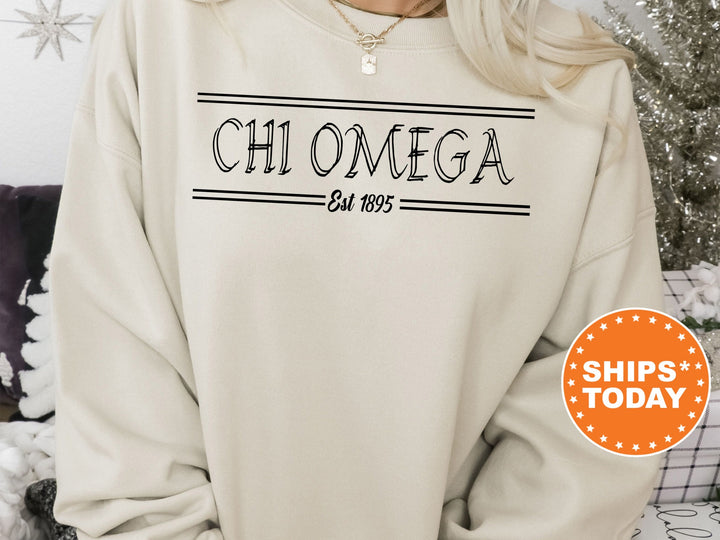 Chi Omega Retro Fitted Sorority Sweatshirt | Chi O Sorority Hoodie | Big Little Gift | Sorority Merch | College Greek Sweatshirt _ 7341g