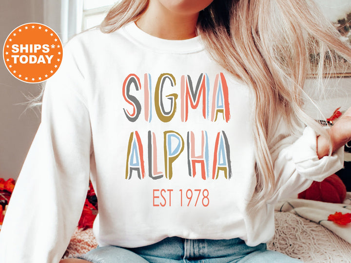 Sigma Alpha Cooper Sorority Sweatshirt | Sigma Alpha Sorority Hoodie | Sorority Apparel | Big Little Reveal | College Greek Apparel _ 8675g