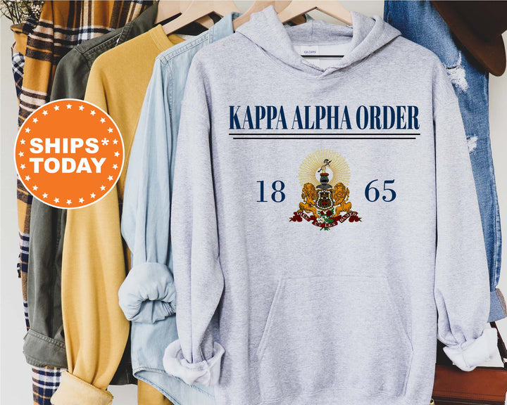 Kappa Alpha Order Large Crest Fraternity Sweatshirt | Kappa Alpha Hoodie | Kappa Alpha Order Fraternity Crest | Greek Apparel