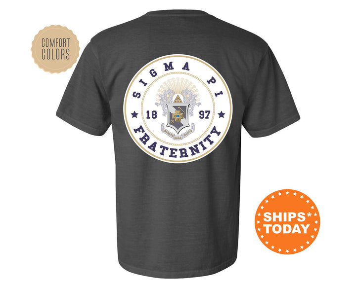 Sigma Pi Proud Crests Fraternity T-Shirt | Sigma Pi Greek Apparel | Fraternity Crest Shirt | Fraternity Rush Shirt | Comfort Colors Tee _ 13974g